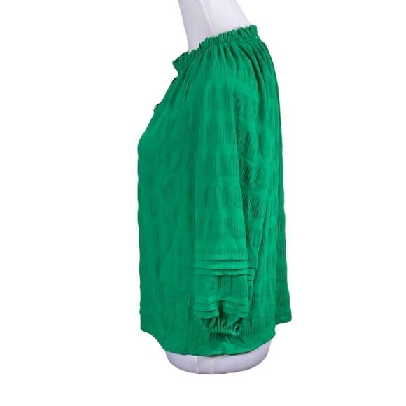 Simply Vera Vera Wang Woman’s Tie Neck Green Blouse, Size XS, NWT - Picture 6 of 10